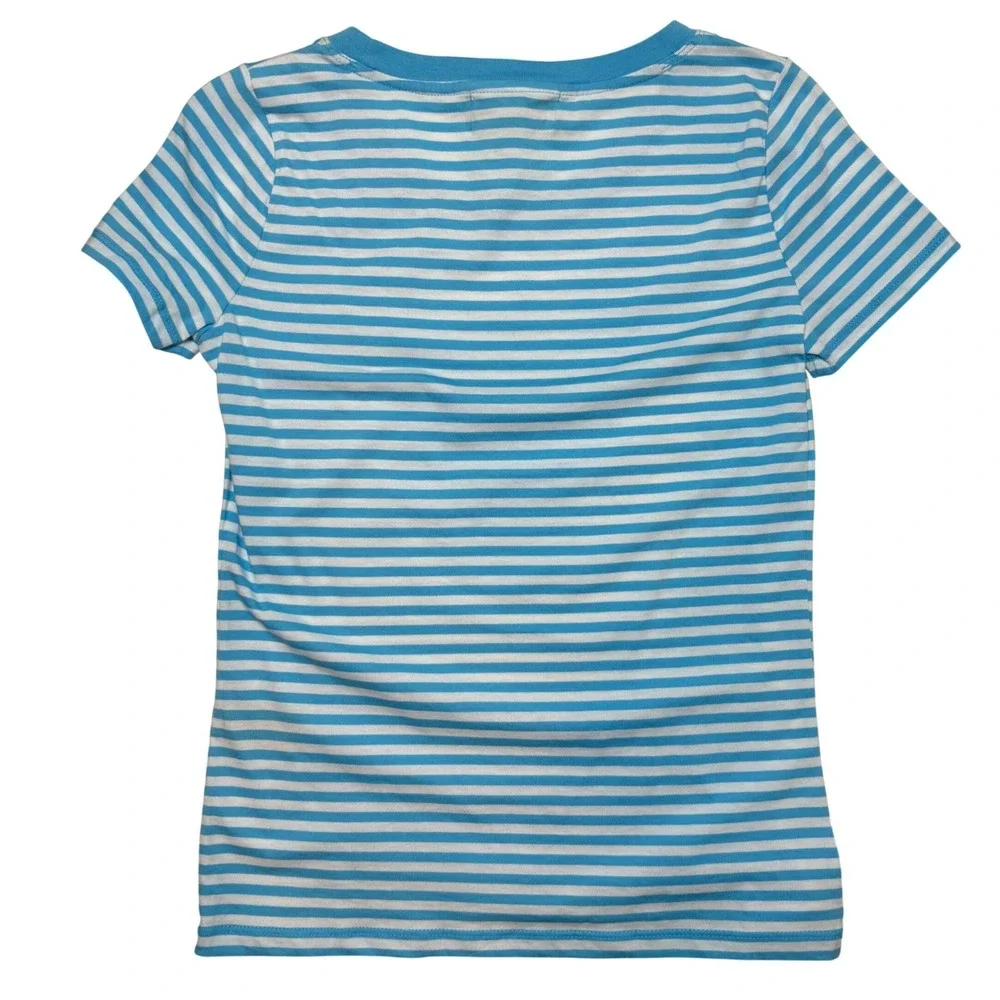NWT Lauren Ralph Lauren Cotton Short Sleeve Shirt Top Petite XS Coastal Preppy - Picture 4 of 5